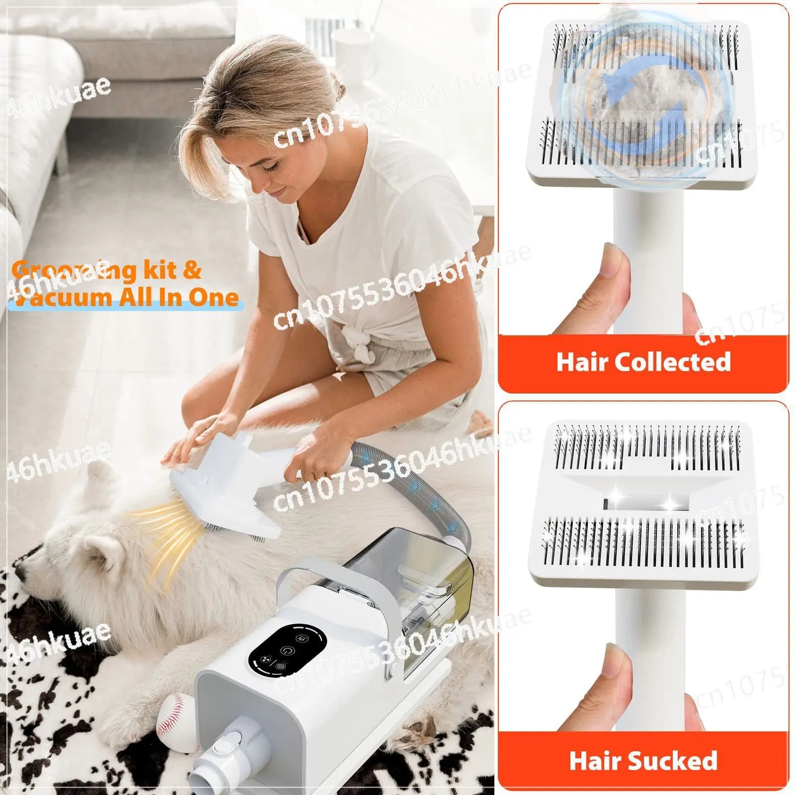 Kit di bellezza per aspirapolvere per toelettatura cani 11000PA Potente aspirazione peli di animali domestici