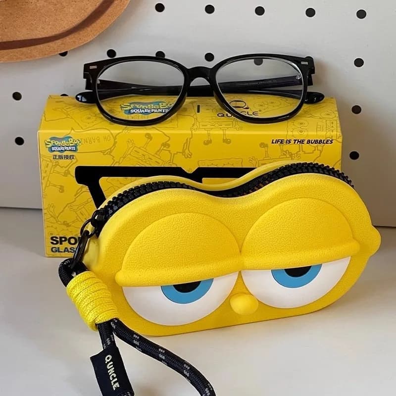 SpongeBob Hot New Cartoon Glasses Storage Case Eyeglasses Box Protective Portable Glasses Organizer Travel Holiday Gift