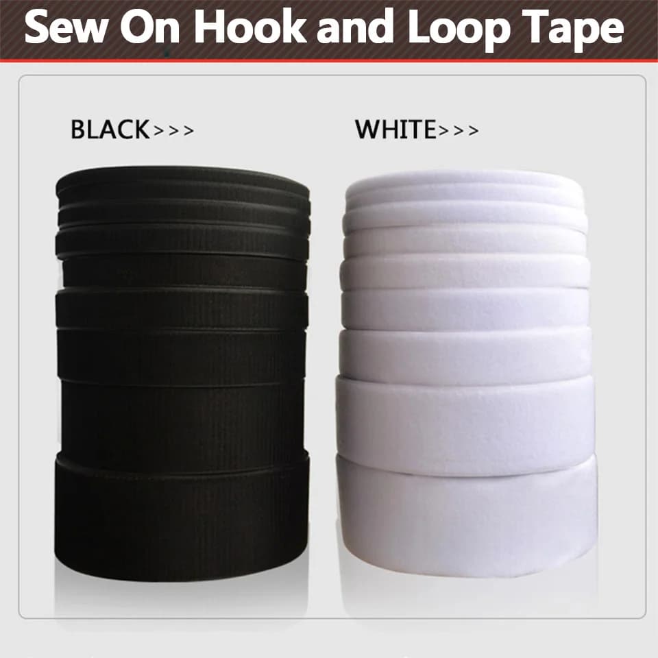 25Meter/Pair Hook and Loop Tape 20mm 25mm 30mm 50mm Non-Adhesive Sew On Fastener for Garment Apparel Sewing Supplies