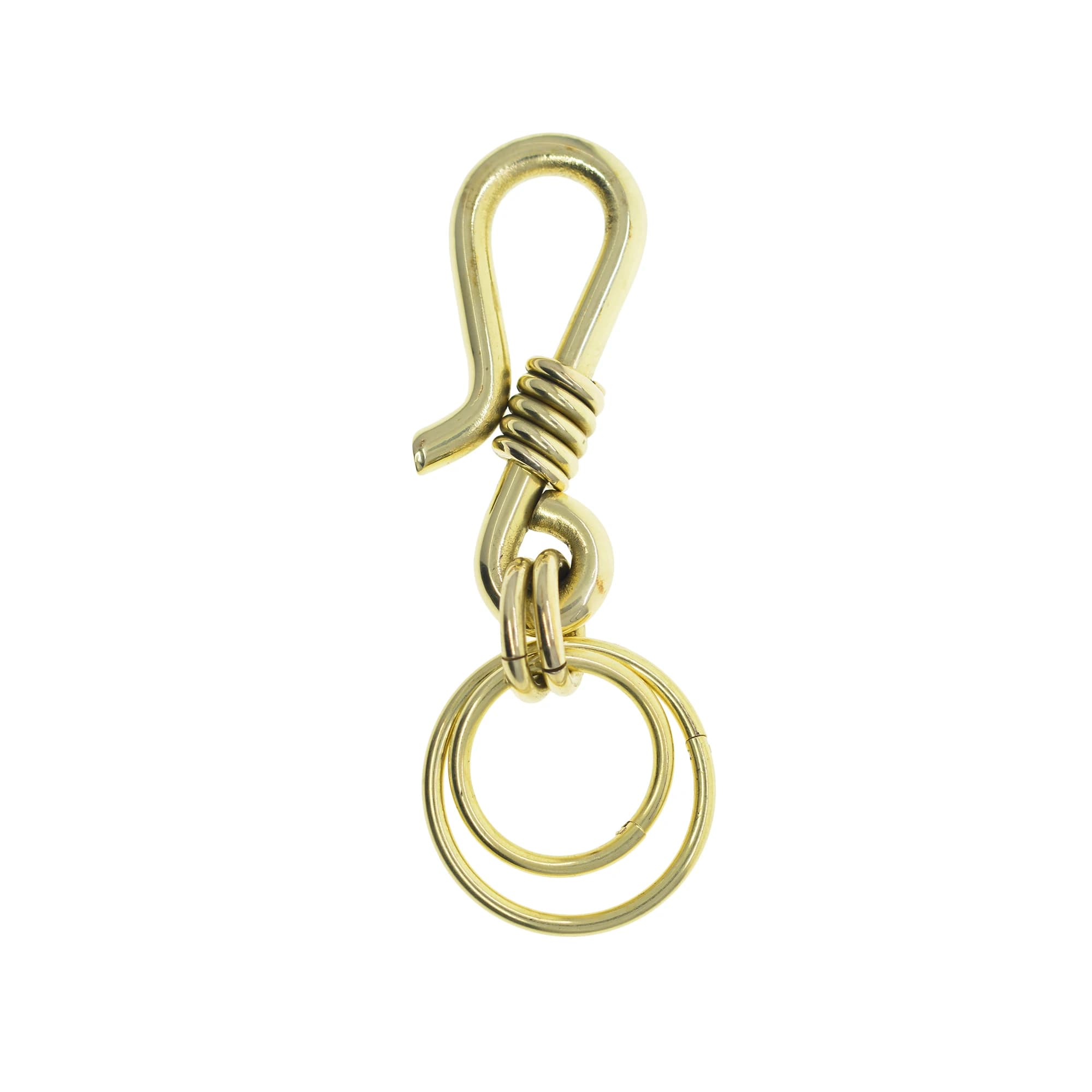 finitura a specchio ottone massiccio Serratura di sicurezza Cintura a S Gancio portachiavi da lavoro portachiavi Fob EDC Regalo riscaldamento della casa