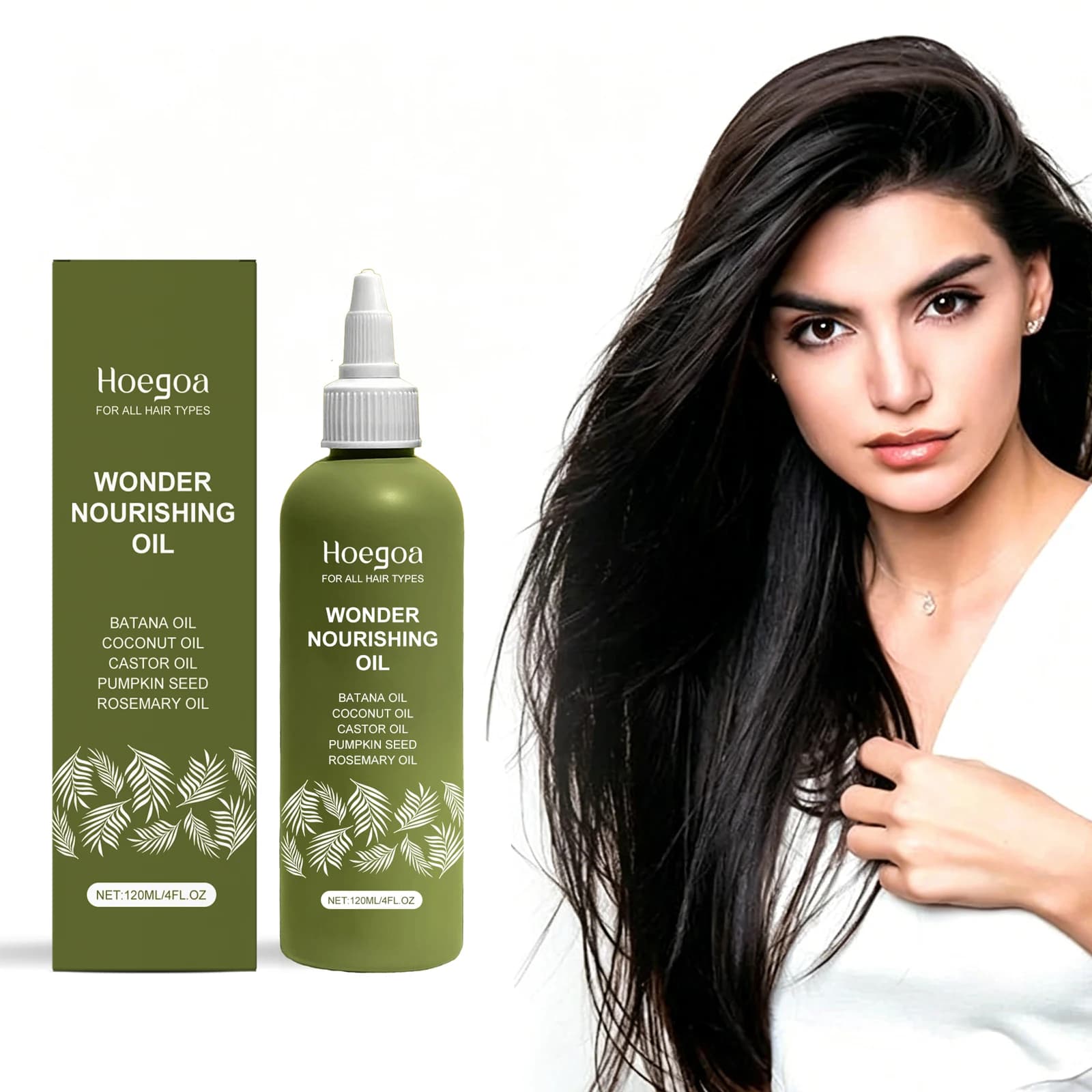 Olio per la Crescita dei Capelli, Previene la Caduta, Rinforza i Capelli, Migliora l'Assottigliamento e il Crespo, Ripara le Doppie Punte, Olio Nutriente per la Ricrescita