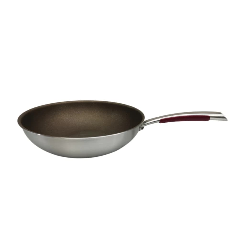 2023 New design 34 cm titanium surface stainless steel non-stick pan kitchen pan with food cover