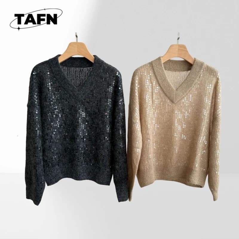 Maglione in cashmere da donna, elegante e morbido per stratificazione in inverno Design accogliente e senza tempo per i giorni freddi AH0410