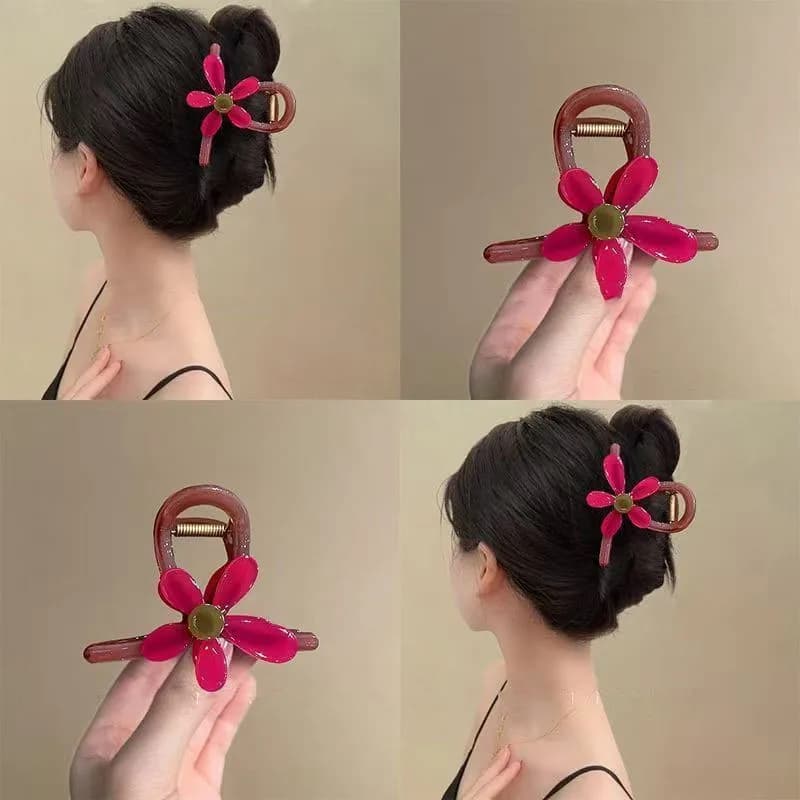 Sunflowers Bloom Sunflowers Dopamine Colored Shark Clips Fashion Funny Sweet Hair Clips At The Back Of The Head For Girls Gift
