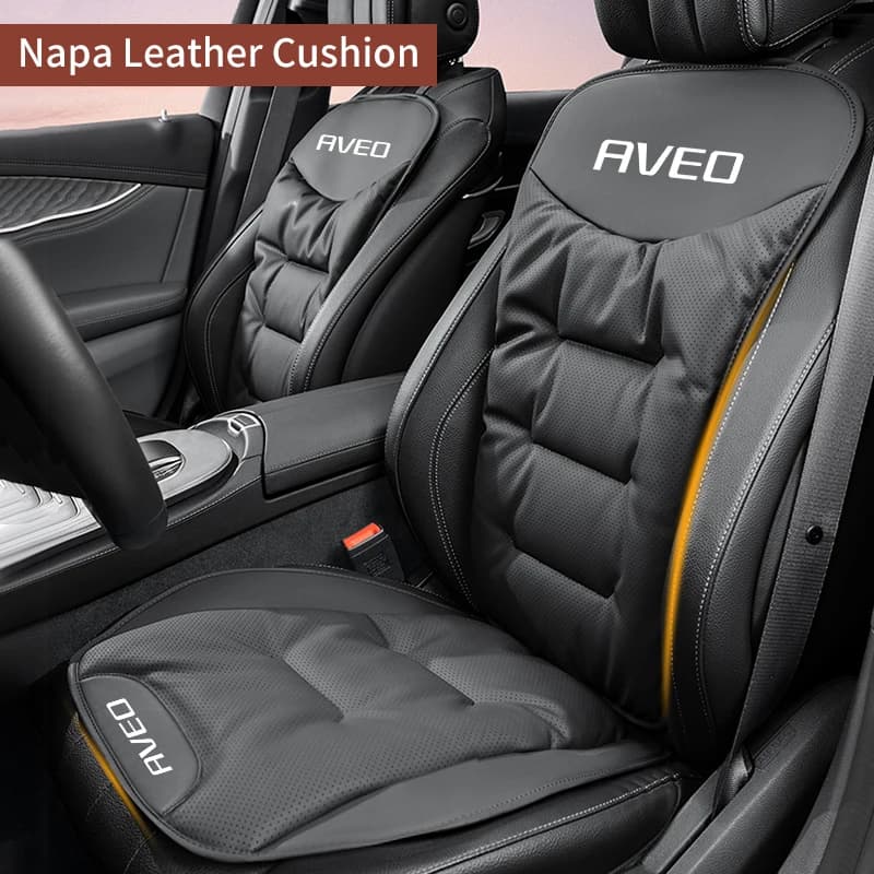 Cuscino per sedile auto in pelle Nappa per Chevrolet Aveo T250 T300 2011-2024, coprisedile universale per tutte le stagioni, cuscino per schienale auto