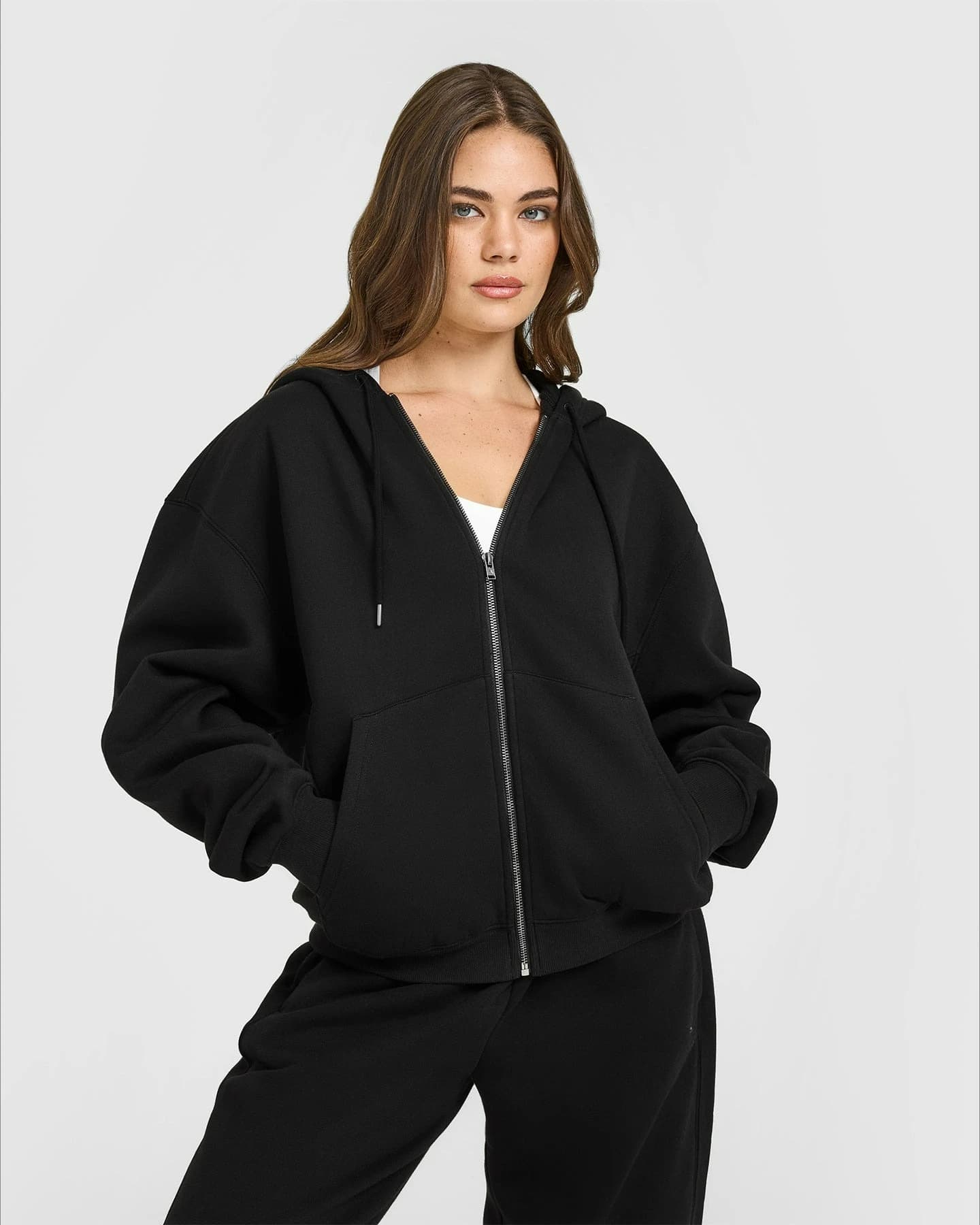 Felpa con Cappuccio e Zip da Donna ENYFD, Logo Ricamato, Giacca Leggera per Allenamento all'Aperto, Tuta Morbida e Spazzolata