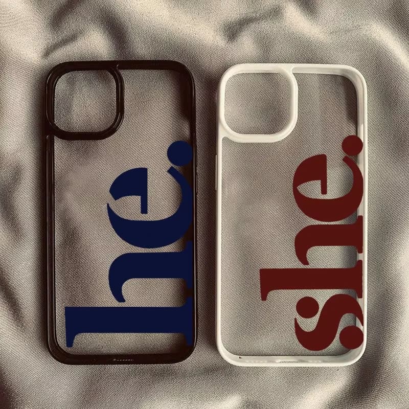 Minimalist Personalized Letter Couple Phone Case For IPhone 17 16 Pro 15 14 13 12 11 Pro XR XS Max 78Plus Clear Protective Cover