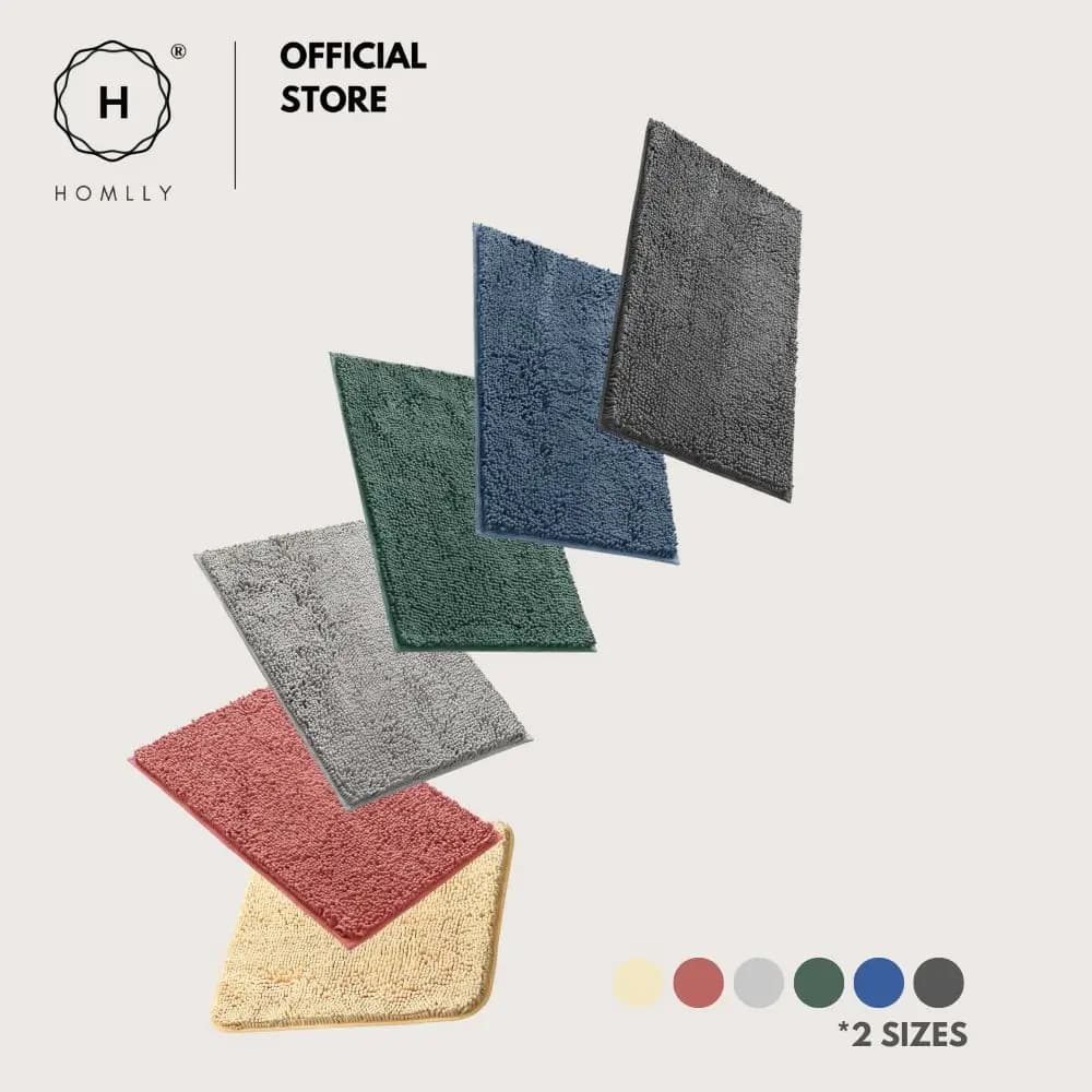 Homlly Chenille Luxury Door Bagno Tappetino da bagno tappeto di lusso