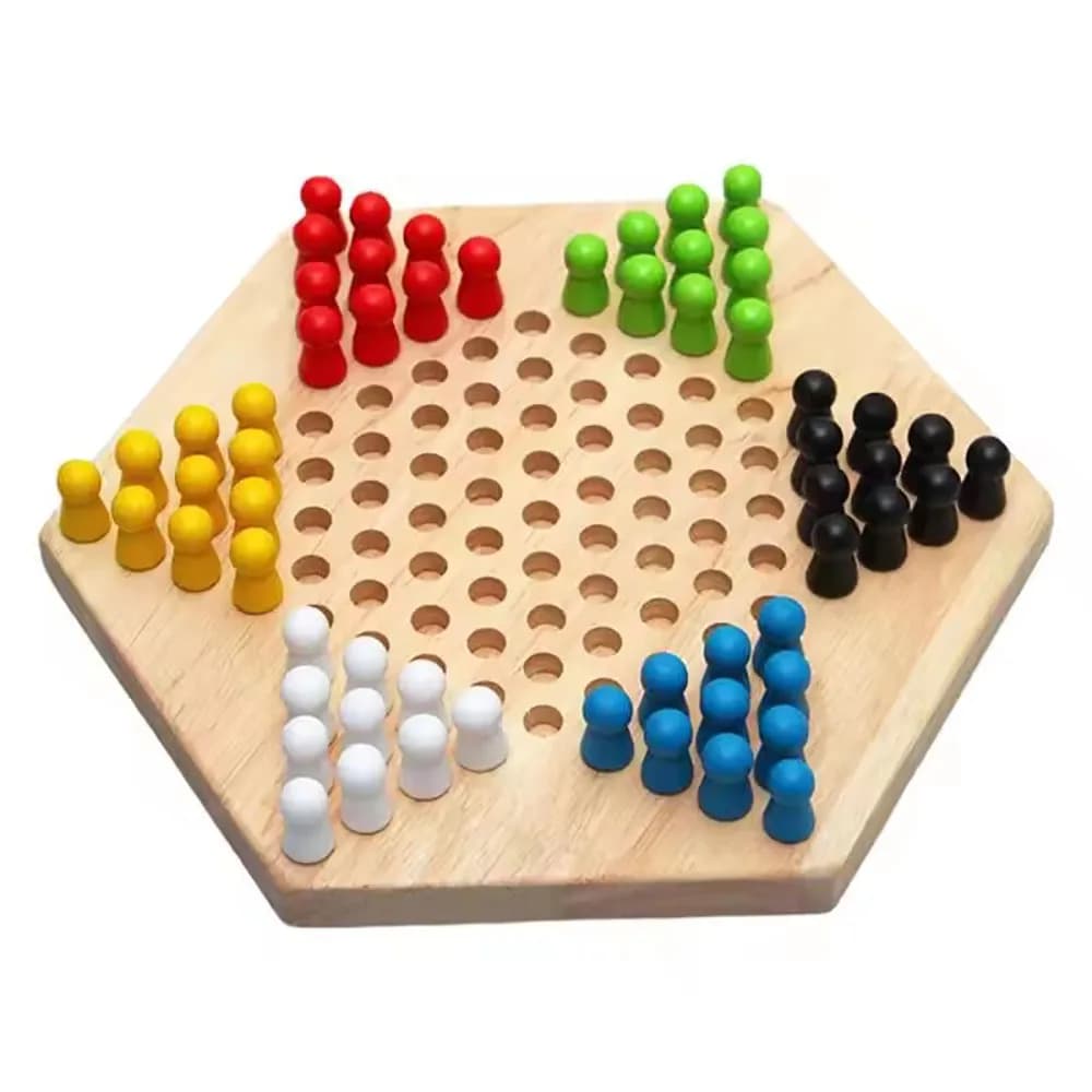 Gioco di Scacchi Cinese con Molteplici Pezzi e Scacchiera in Legno, Gioco Interattivo per Bambini e Adulti, Scacchi Tradizionali Cinesi