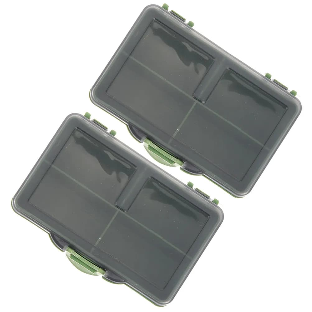 2Pcs Small Tackle Box Sturdy Impact Resistant Fishing Tackle Organizer Portable Lure Holder Bait Storage Container for Anglers