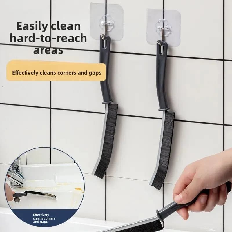 Spazzola per Pulizia in Metallo con Setole Dure per Bagno, WC, Finestre e Fessure Difficili da Raggiungere, Spazzola Multifunzionale per Bagno e WC