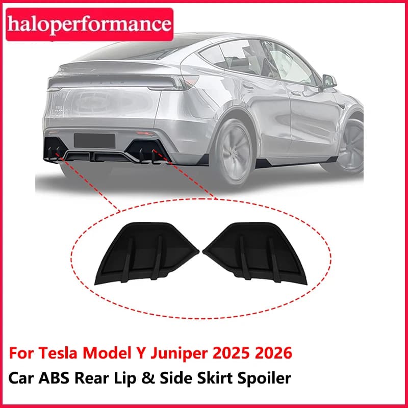 For Tesla Model Y Juniper 2025-2026 Rear Bumper Lip Diffuser Side Skirt Spoiler ABS Rear Lip Diffuser Accessory(Not fit Standard