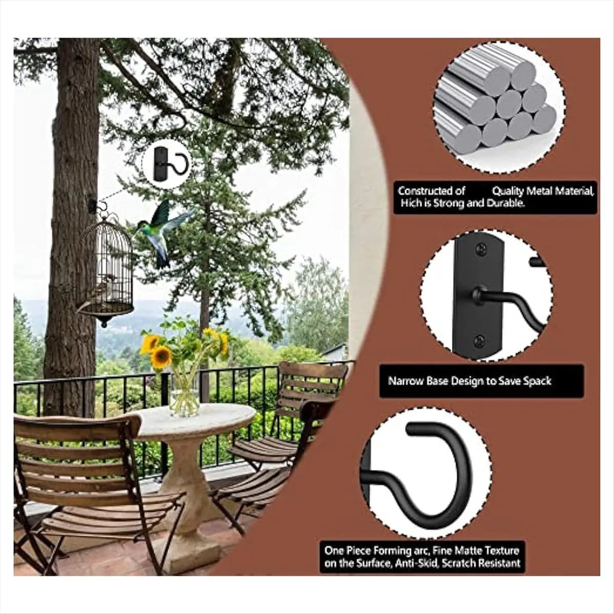 ABPF Ceiling Hooks for Hanging Plant,Wall Hook for , Flower Basket, Wind Chimes, Lanterns, Lights, Bird Feeders
