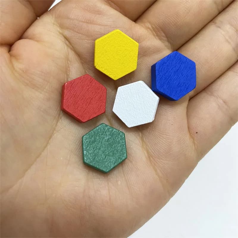 50 pezzi in legno prisma esagonale marcatori di gioco pezzi degli scacchi per gettoni gioco da tavolo accessori fai da te