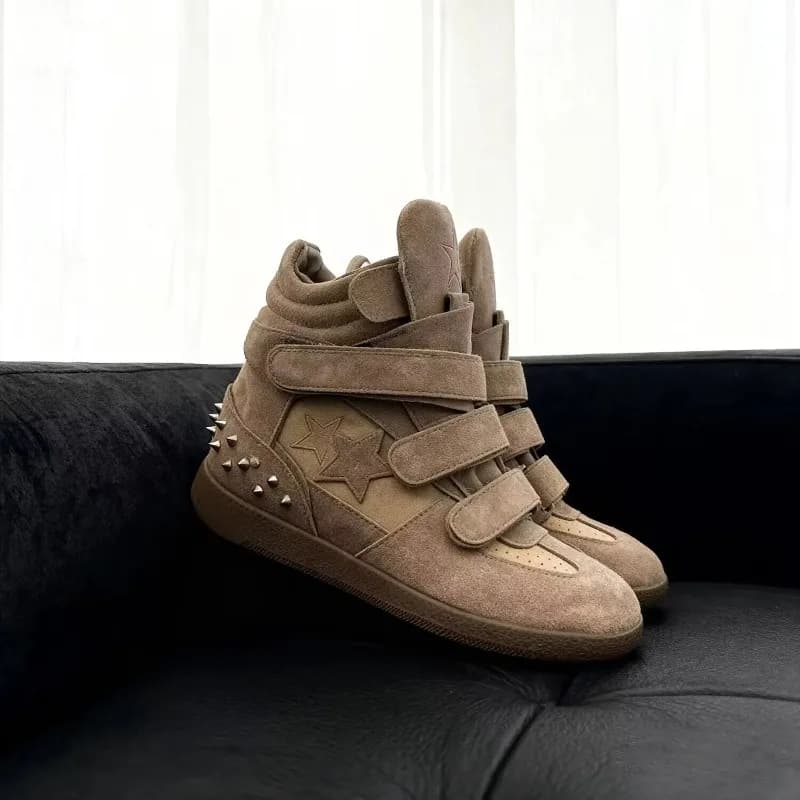Luxury Women's Boots Fashion High Top Casual Ankle Boots High End Bottom Sneakers for Woman Designer Leather Boots Botas Mujer