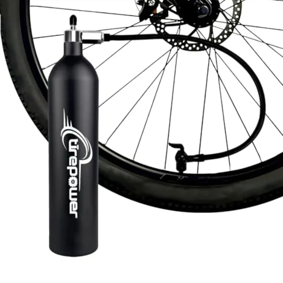 Gonfiatore per Pneumatici Tubeless ad Alta Pressione - Serbatoio d'Aria in Lega di Alluminio 200 PSI per MTB e Bici da Strada - Valvola Presta