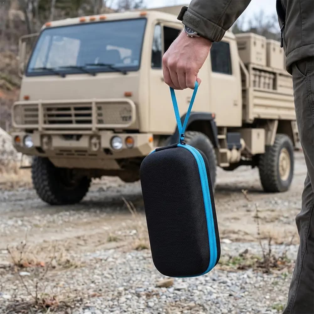 Custodia rigida in EVA impermeabile per avviatore di emergenza auto, borsa portaoggetti sigillata in plastica, attrezzatura di sicurezza