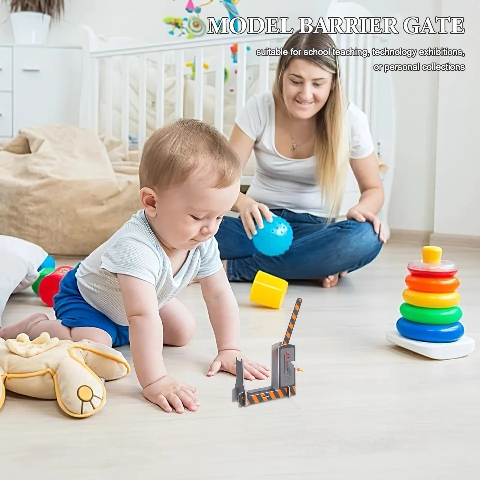 2Pcs Train Gate Engineering Construction Learning Kit Developing Problem-Solving Skills Stem Educational Train