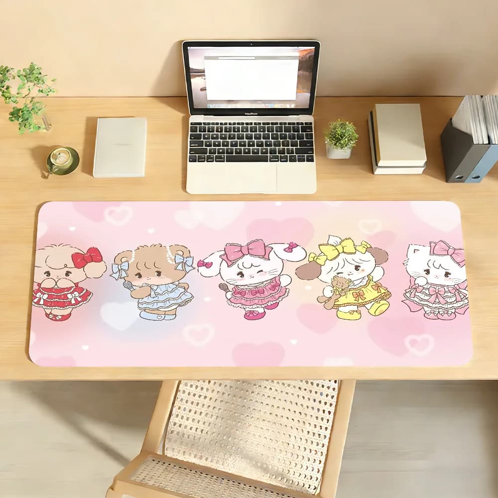 Simpatico tappetino per mouse M-Mikko Cat, tappetino da scrivania antiscivolo, accessori per PC e laptop, tastiera da ufficio in gomma, decorazione per giocatori