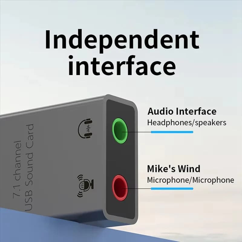 B18B Scheda audio a 7.1 canali Adattatore USB esterno da 3,5 mm Interfaccia audio altoparlante da USB a microfono per computer portatile PS4