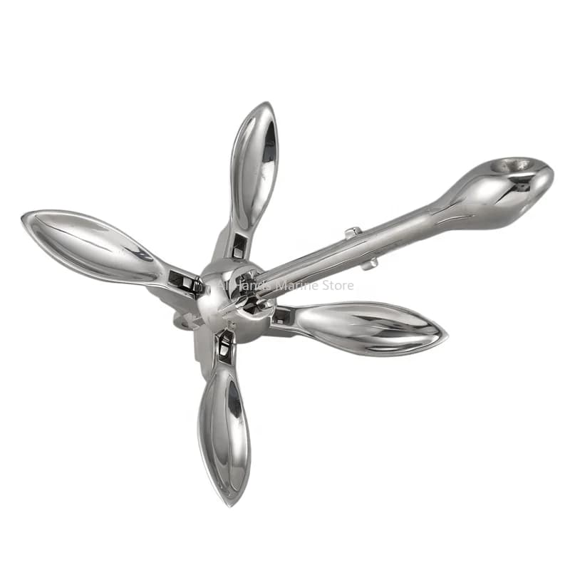 Hot Sale 316 Stainless Steel Best Quality Mirror Polish Grapnel Anchor For Boat