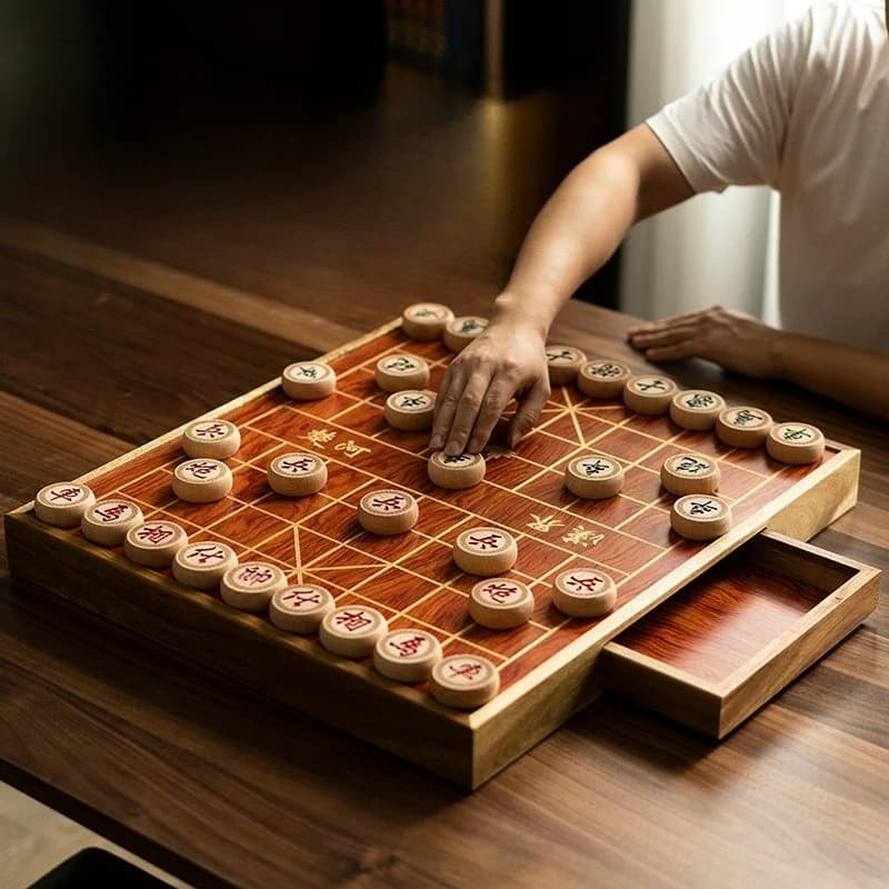 Strategy Chinese Chess Educational Toys Adult Small Gift Chinese Chess Board Games Carved Children Artesanal Entertainment Toys