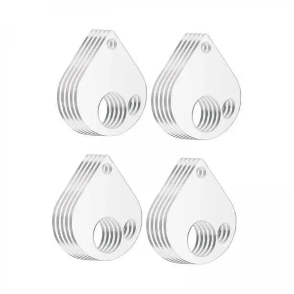 4x 20 Pieces Transparent Thread Drops Thread Storage Lightweight Tread Bobbins for Cross Stitch for Crafts Projects Enthusiasts