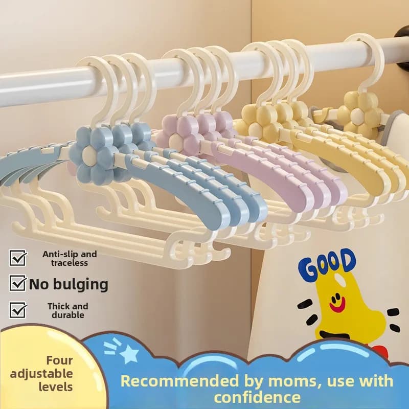 Appendiabiti in plastica retrattile per neonati e bambini, senza spalline, antiscivolo, ispessito, per uso domestico, design invisibile, organizer salvaspazio