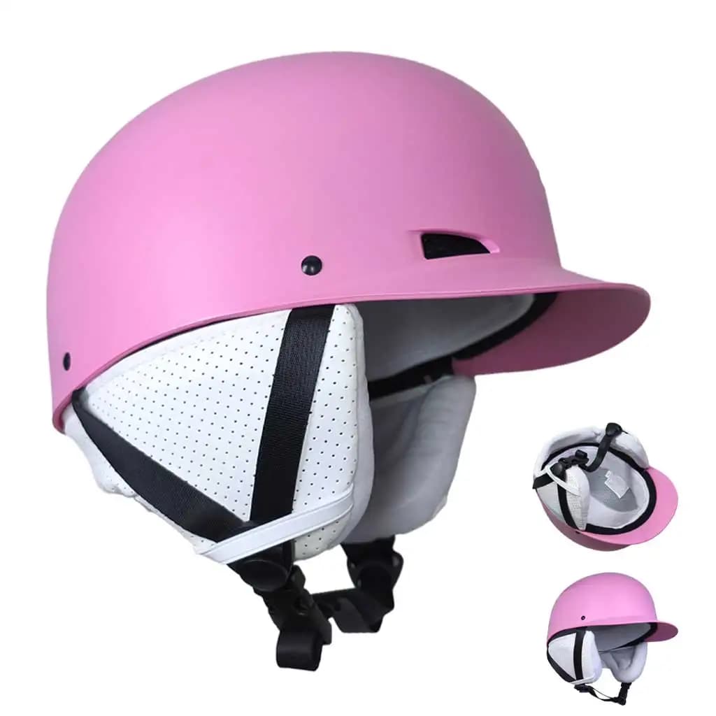Women's Ski Thermal Helmet with Goggle Retainer & Removable Ear Pads for Skiing Snowboarding Board Ski Equipment Protective Gear