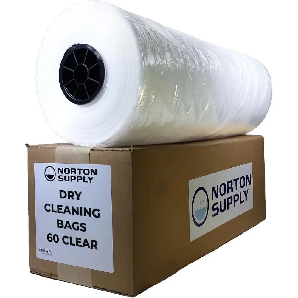 60 Transparent Plastic Garment Bags, 100 Gauge, for Suits, Travel & Laundry, Hanging Storage