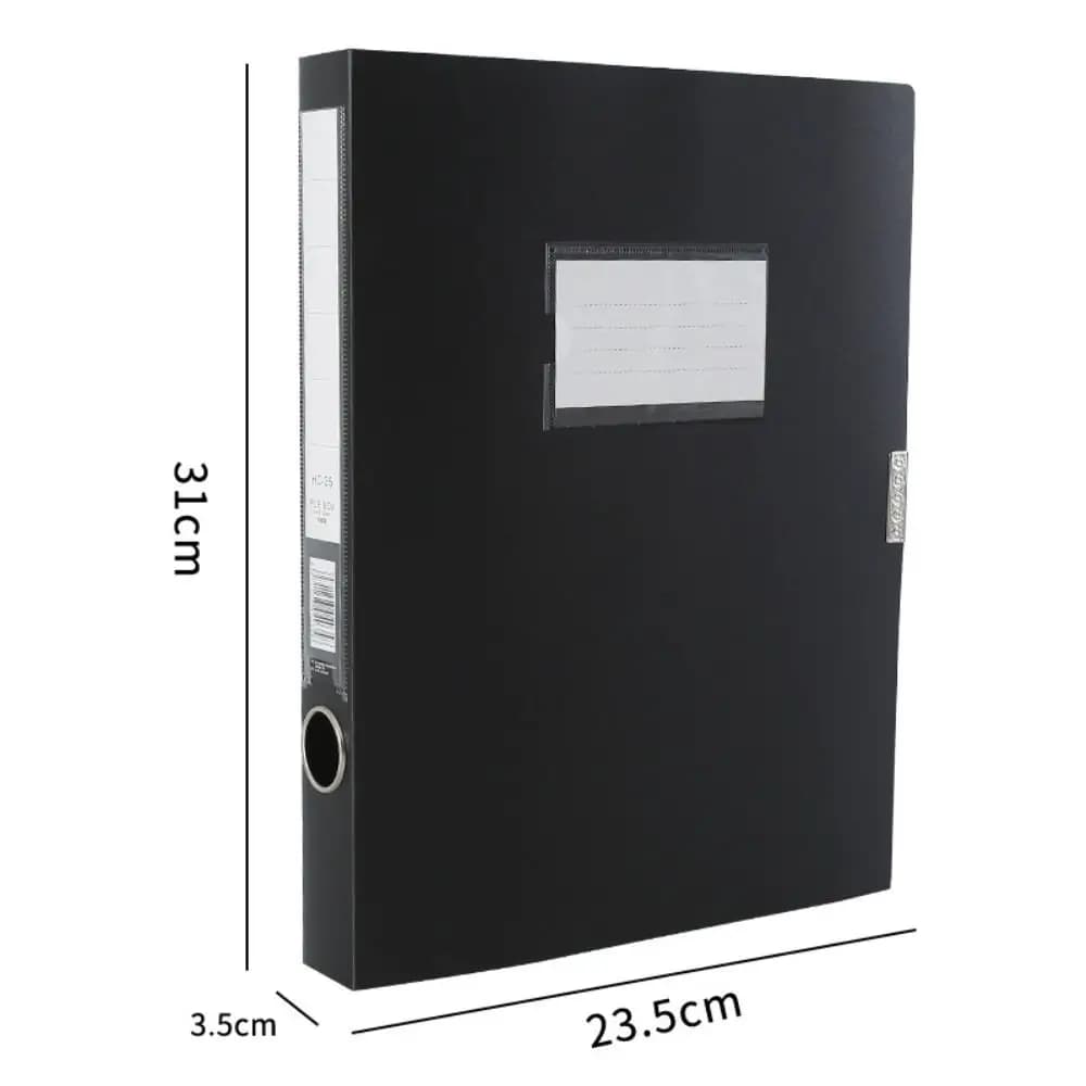 Simple Black Blue A4 File Folder Dustproof PP Plastic Paper Storage Box Thickened Document Case Test Paper
