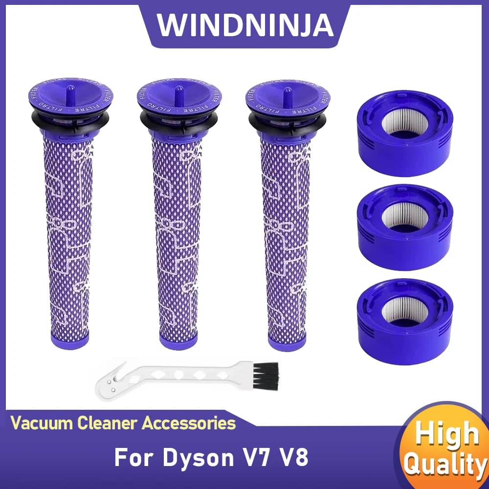 Accessori per aspirapolvere senza fili Dyson V7 V8, kit filtro Hepa, ricambi filtro lavabili