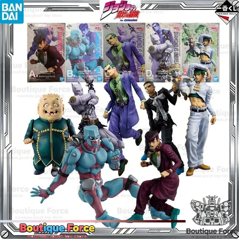 BANDAI Ichiban Kuji Le Bizzarre Avventure di JoJo - Action Figure Ufficiale di Higashikata Josuke e Fungami Yuuya Kishibe Rohan
