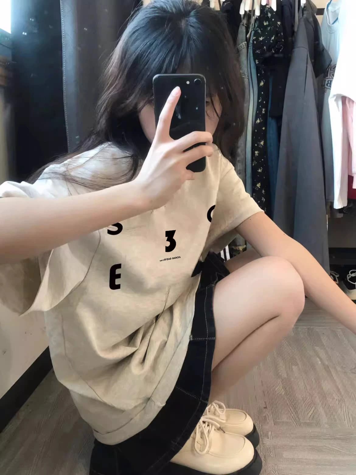 Oversize Short Sleeve Pure Cotton Women's T-shirt Casual Stylish Summer Top Korean Style Loose Fit round Neck Print Design