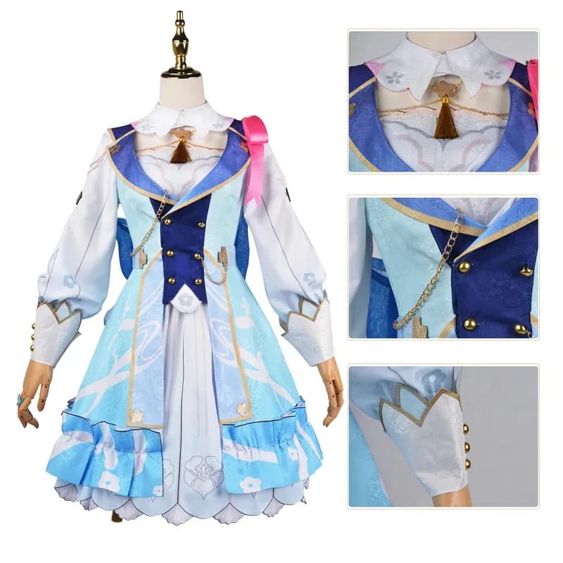 Genshin Impact Anime Kamisato Ayaka Cosplay Customized Costume Halloween Costumes for Women Game Clothesa;6'x,9;y'