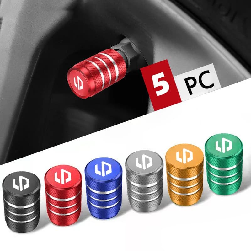 5pcs Car Tyre Valve Caps Anti-Leak Valve Dustproof Cover Auto Accessories For Leapmotor Zero Run C10 NFC Card Protective