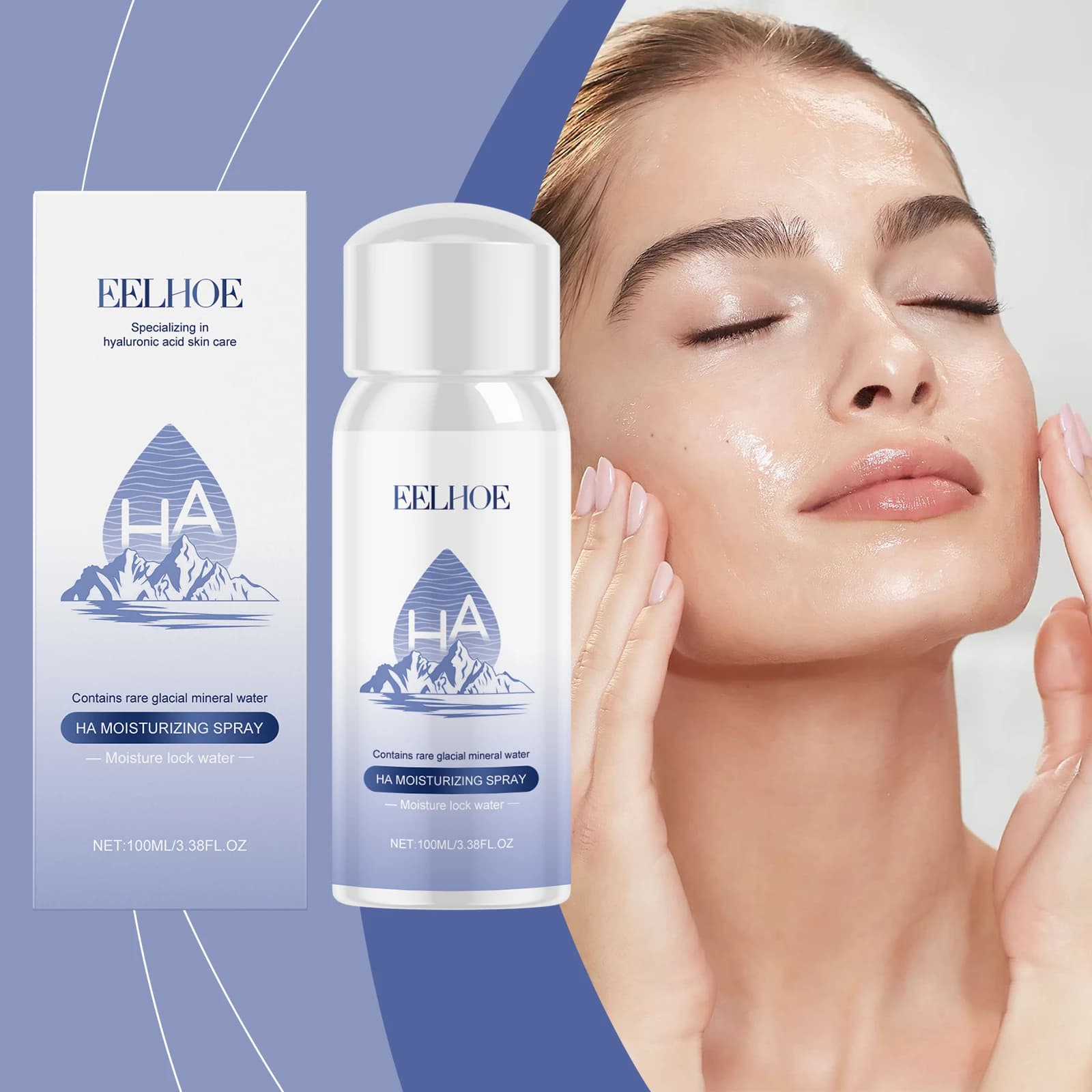 EELHOE Tonico spray idratante all'acido ialuronico Tonico spray idratante idratante profondo per la cura della pelle