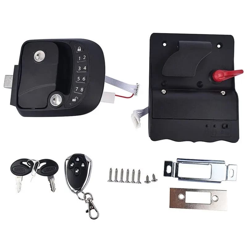 Autentico Serratura per Porta con Telecomando Senza Chiave per Camper Rimorchio Rvlminirh-2
