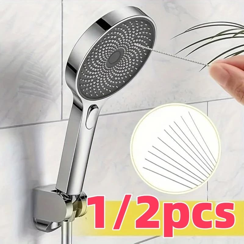 Set of 10 Stainless Steel Shower Brushes, Suitable for Docches of Various Sizes, Bathroom Cleaning Accessories