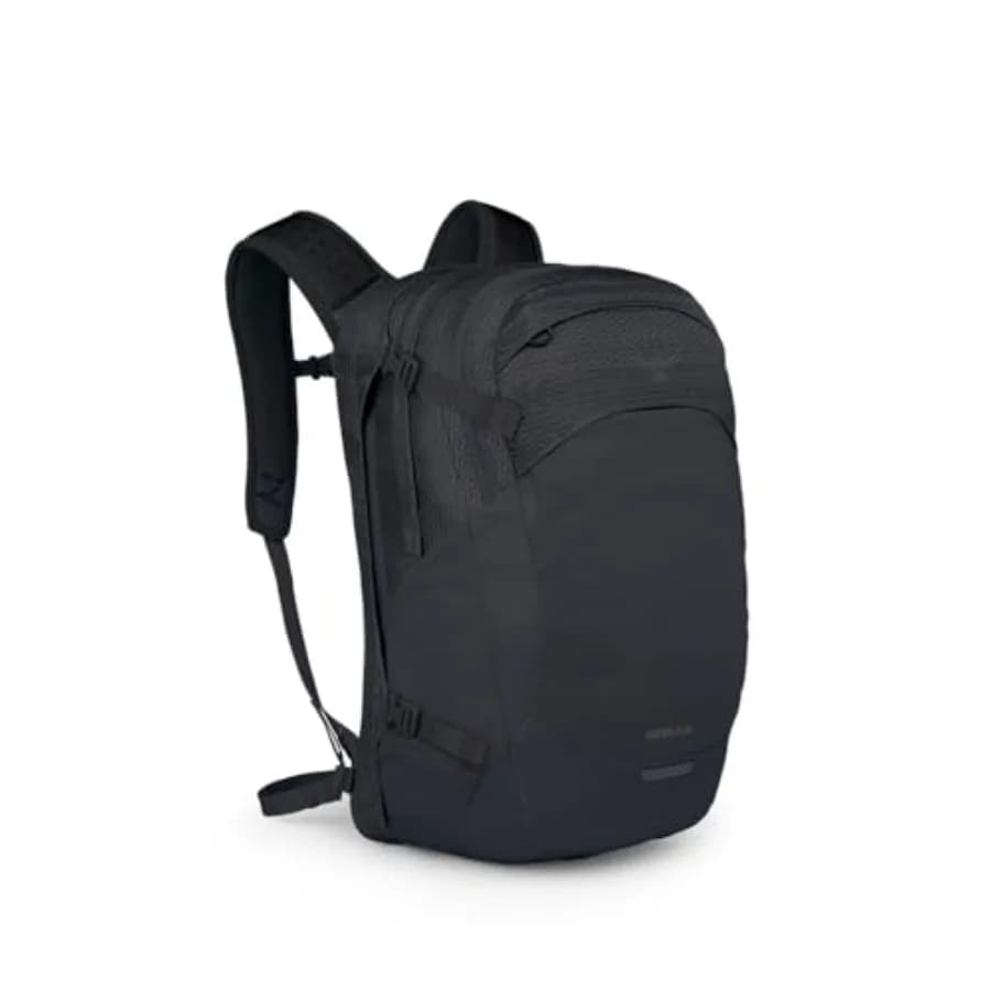 Black Commuter Nebula Backpack for Daily Use, Material in Resistant Polyester, Light Design