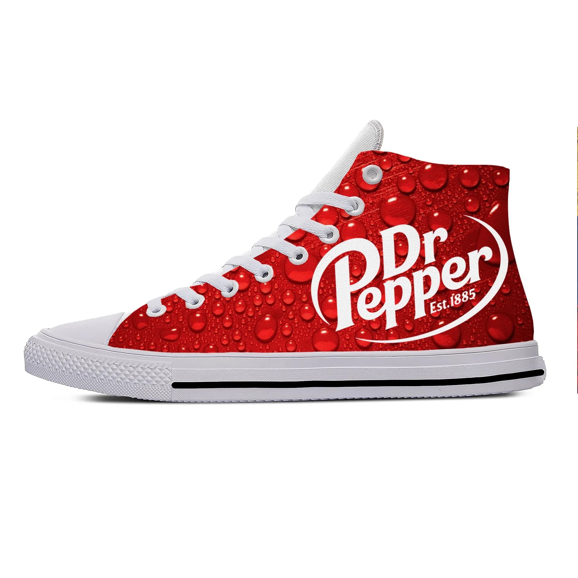 DR Pepper High Top Sneakers Scarpe casual da uomo, donna, adolescente, scarpe da corsa in tela con stampa 3D, scarpe leggere e traspiranti per cosplay
