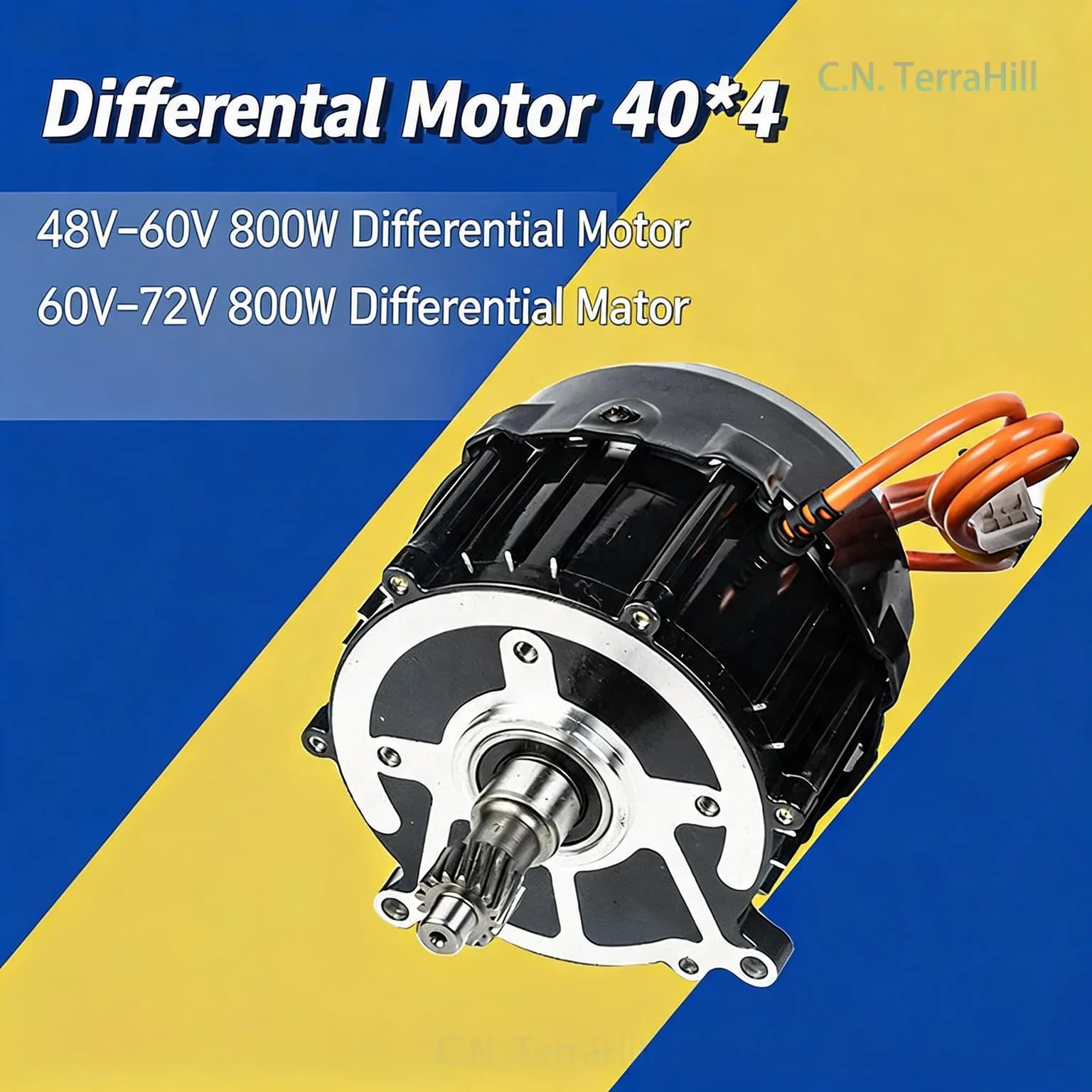 Electric Scooter Differential Motor 48V 72V 800W 40*4mm Axle for E-Motorcycle Conversion Kit Replacement Part