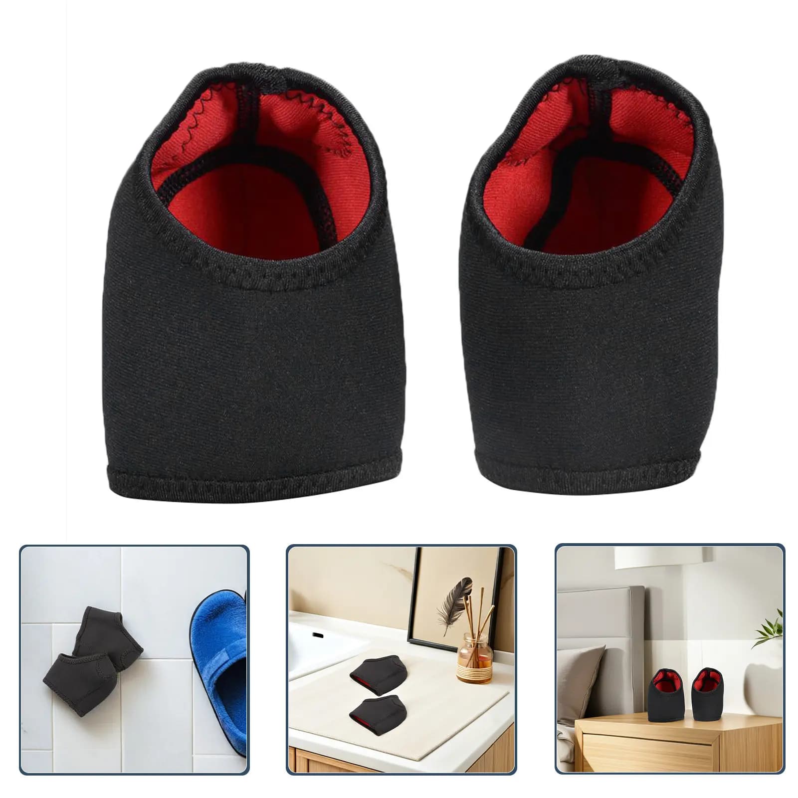 2 Pezzi Copritacco Protettivi in Neoprene Antiscivolo Traspiranti, Cuscinetti Comodi per il Supporto della Caviglia e del Piede