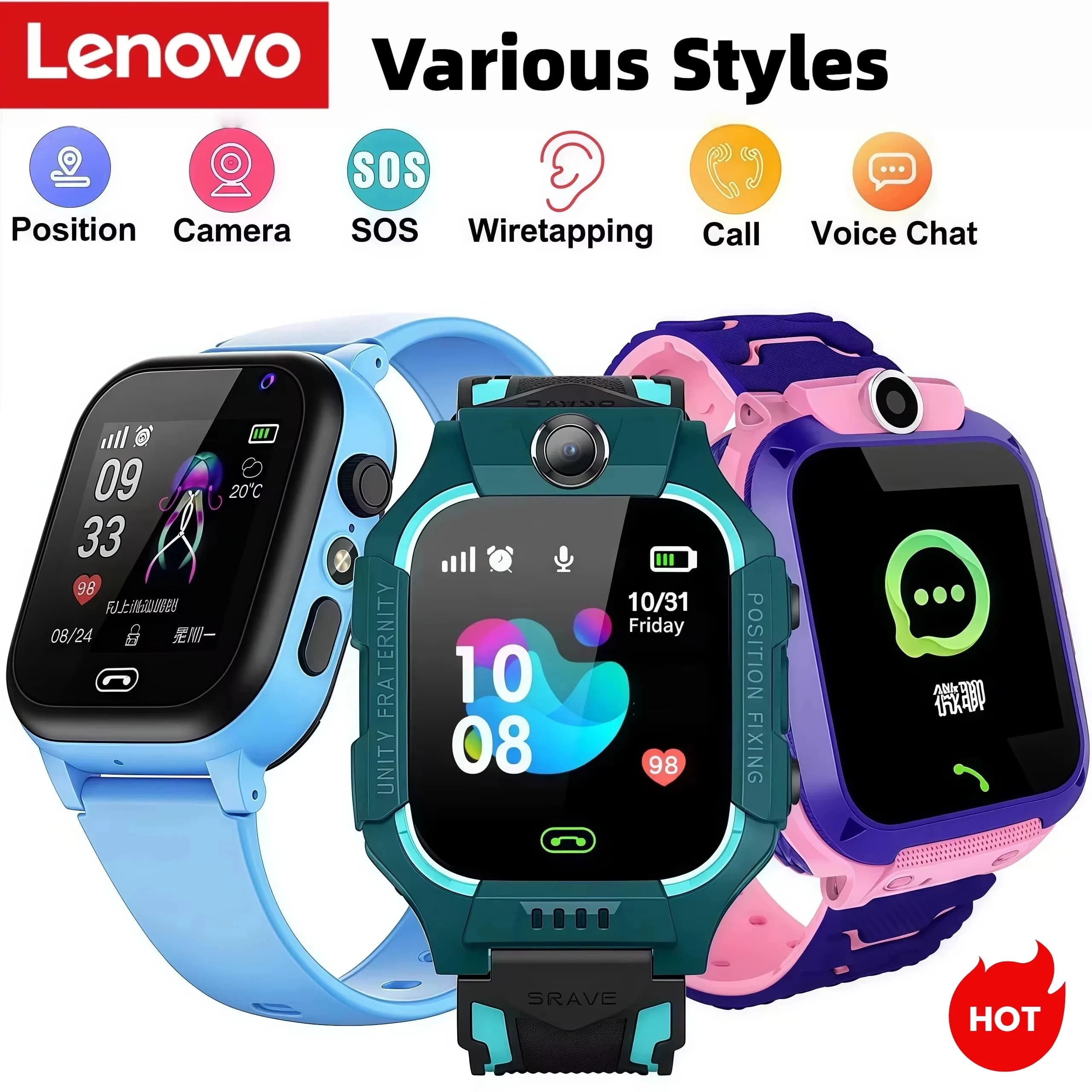 XIAOMI Children 2G Watch Smart SOS GPS Position Sim Card Photo Camera Call SmartWatch Photo Camera Watch Waterproof Gift For Android IOS