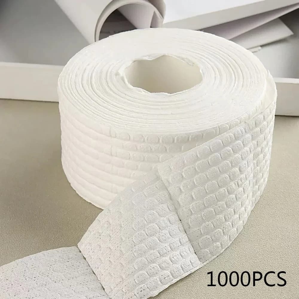 1000Pcs/Roll Nail Cotton Wipes UV Gel Nail Tips Polish Remover Cleaner Lint Paper Pad Soak Nail Art Cleaning Manicure Tools
