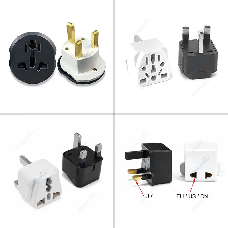 Adattatore UK 250V 13A da UE a UK Presa elettrica da viaggio Convertitore di potenza Presa CA US AU a UK Presa Adattatori Caricabatterie
