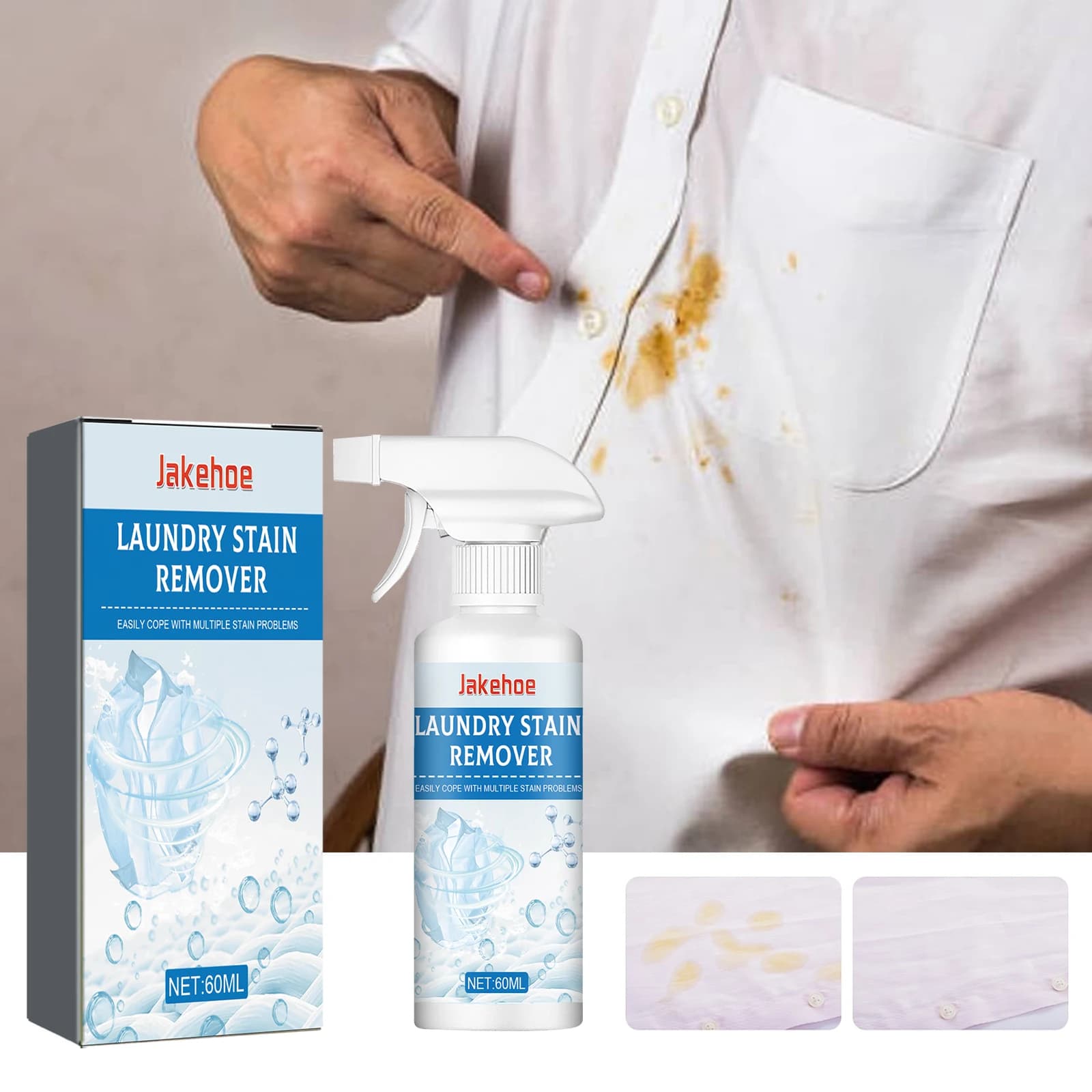Detergente per vestiti; Detergente per bucato per pulire e rimuovere macchie ostinate, macchie di olio e giallimento; agente detergente a secco