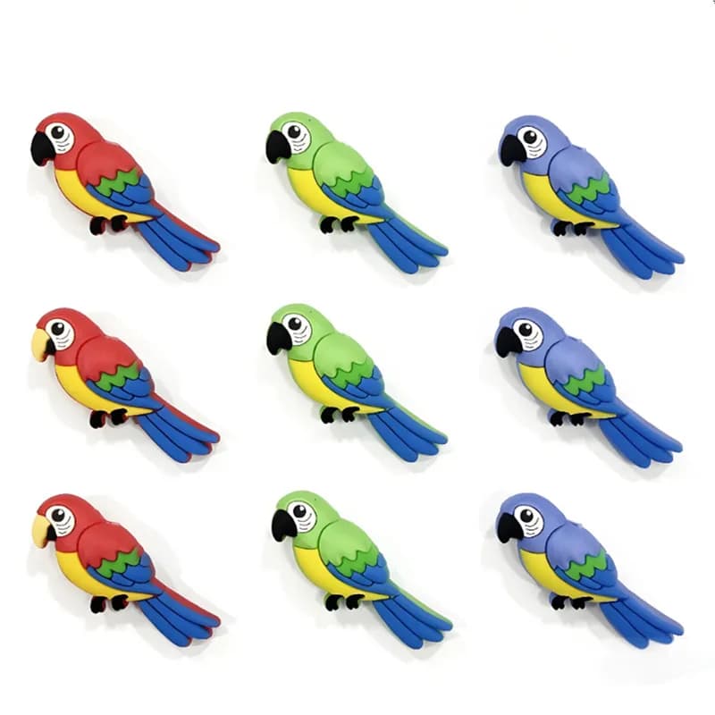 20pcs Hummingbird Silicone Beads Food Grade Stereo Teether Beads For Jewelry Making DIY Pen KeyChain Necklace Accessories