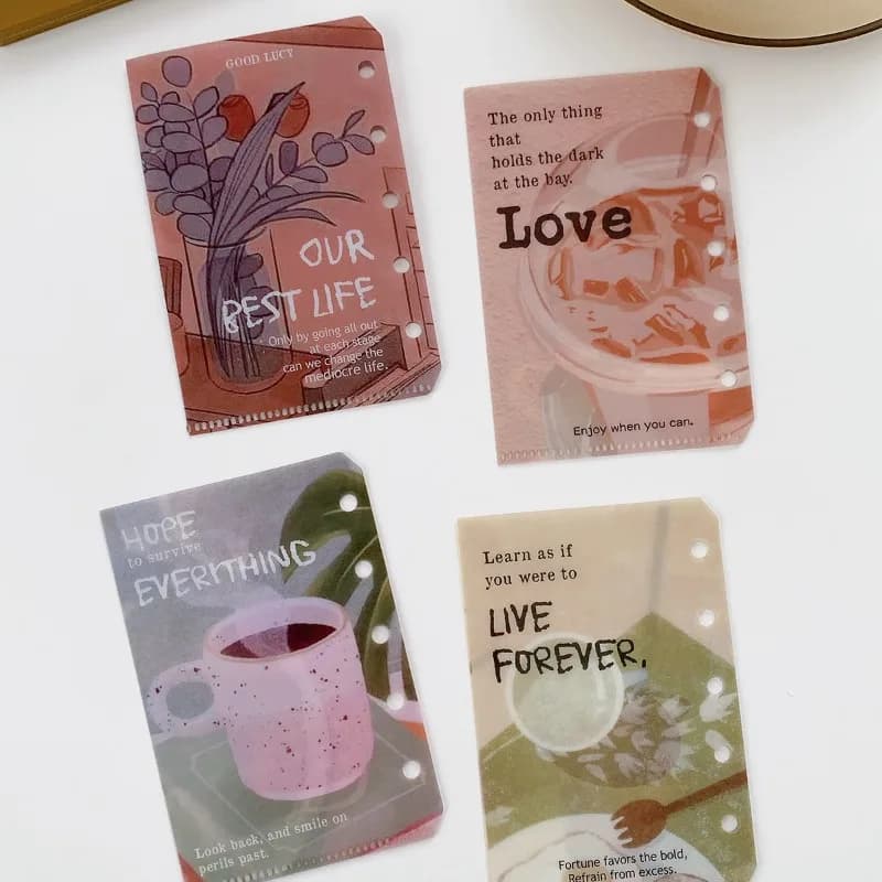4 pz/set M5 Formato Journaling Notebook Pagina Interna Piccola Moda Kpop Tesserino Scrapbook Archiviazione Pagina Interna Carino Studente Forniture
