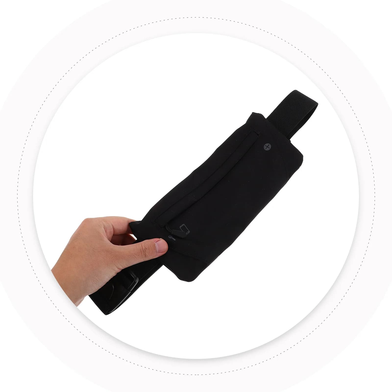 Black Adjustable Sport Waist Bag for Running, Hiking, Cycling, Outdoor Traveling Waist Bag